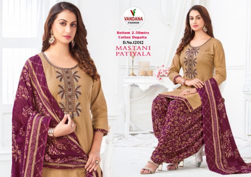 Mastani Patiyala 12 By Vandana Printed Cotton Dress Material Catalog